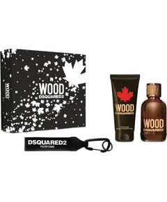 Dsquared2 Wood Pour Homme Eau de Toilette 100ml & Bath & Shower Gel 100ml & Keychain | Aνδρικά Gift Box στο Aromatisou
