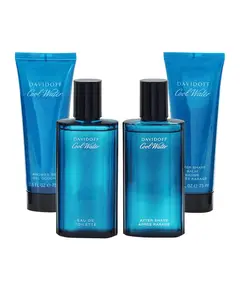 Davidoff Cool Water Eau de Toilette 75ml & After Shave Balm 75ml & After Shave Lotion 75ml & Shower Gel 75ml | Aνδρικά Gift Box στο Aromatisou