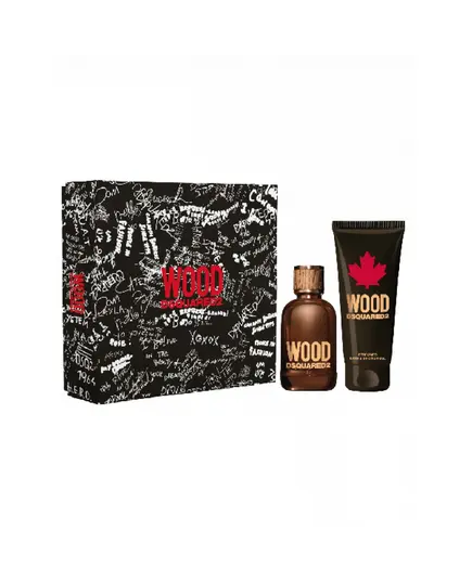 Dsquared2 Wood Pour Homme Eau de Toilette 100ml & Bath & Shower Gel 150ml | Aνδρικά Gift Box στο Aromatisou