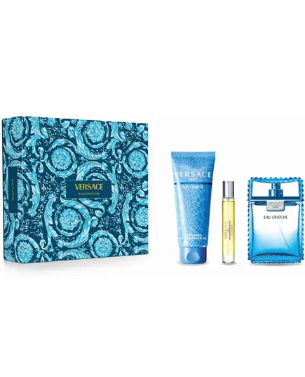 Versace Man Eau Fraiche Eau De Toilette 100ml & Eau de Toilette 10ml & Shower Gel 150ml | Aνδρικά Gift Box στο Aromatisou